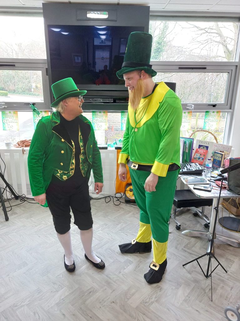 Nicola and Lee at a  St. Patrick's Day gig